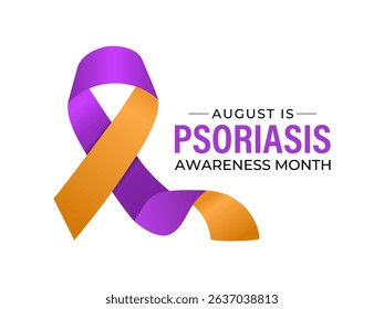 Psoriasis Awareness Month. Raise awareness. Medical concept. Symptoms include red, flaky skin patches covered in silvery scales. Creating for web banner, cards, prints, social media, poster. Vector.