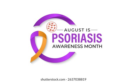 Psoriasis Awareness Month. Raise awareness. Medical concept. Symptoms include red, flaky skin patches covered in silvery scales. Creating for web banner, cards, prints, social media, poster. Vector.