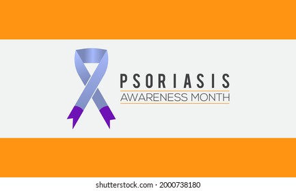 Psoriasis Awareness month Vector Banner Template Observed On August