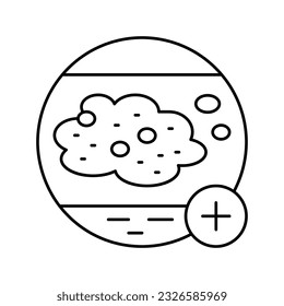 psoriasis clinic line icon vector. psoriasis clinic sign. isolated contour symbol black illustration