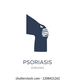 Psoriasis icon. Trendy flat vector Psoriasis icon on white background from Diseases collection, vector illustration can be use for web and mobile, eps10