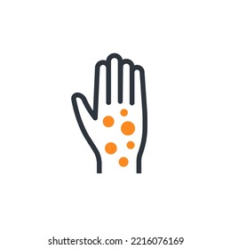 psoriasis or rash icon on white