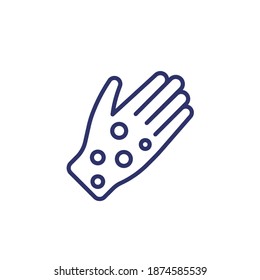 Psoriasis, Rash Line Icon, Vector