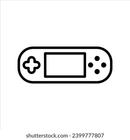 PSP Icon. Play Station Portable gaming console or handheld joystick controller to play virtual video game on psp  symbol vector. wireless gamepad or joypad device logo sign