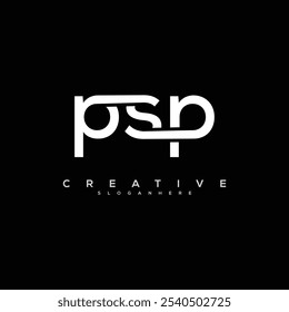 
Conceito inicial de vetor do design de logotipo de letra PSP. Ilustração de modelo de logotipo PSP simples