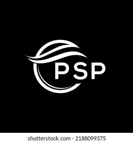 Psp Letter Logo Design On Black Stock Vector (Royalty Free) 2188099375 ...