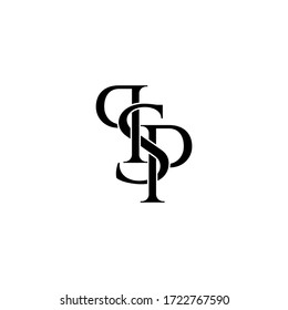 psp letter original monogram logo design