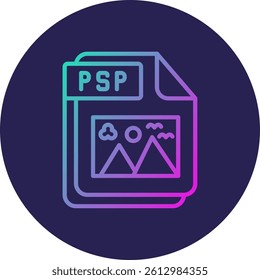 PSP Line Circle Gradient Style