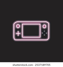 
neon psp isolado no fundo preto. Ícone Psp com linhas de néon brilhantes. Ilustração vetorial.