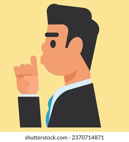psssst keep quiet publicdomainvectors.orgvector design illustration