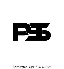 PST letter monogram logo design vector