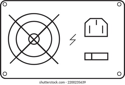 PSU Power Suply Component Vector