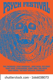 Plantilla de volante de póster de Psych Festival 2 Gig