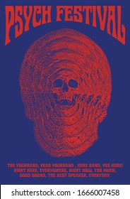 Psych Festival Gig Poster Flyer Template