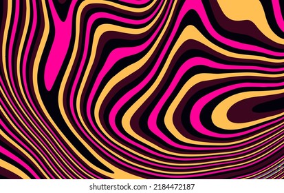 Psychedelic 1970s-style wavy retro background.