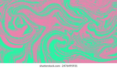 Psychedelic 70s Trendy Design. Vector Abstract Duotone Background