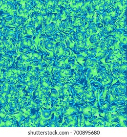 Psychedelic abstract background colorful swirls blue. Flowing fluid. Illustration for poster, brochure, invitation, cover book, catalog, website wallpapers. Swirl and stains pattern. 

