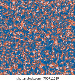 Psychedelic abstract background colorful swirls blue and orange, white. Flowing fluid. Illustration for poster, brochure, invitation, cover book, catalog, website wallpapers. Swirl and stains pattern.