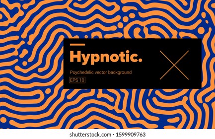 Psychedelic abstract background made by generative algorithm: Reaction-diffusion or Turing pattern formation.