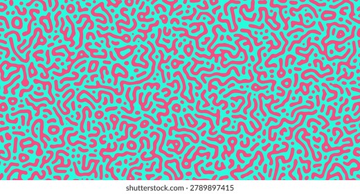 Psychedelic abstract background made by generative algorithm: Reaction-diffusion or Turing pattern formation.