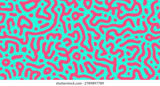 Psychedelic abstract background made by generative algorithm: Reaction-diffusion or Turing pattern formation.