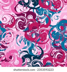 Psychedelischer abstrakter Hintergrund, gemischte Acryl-Malmarmabestextur, bunter Wirbel, Vektormuster.