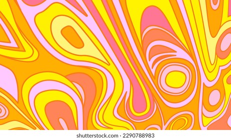 Psychedelic abstract background with swirls. Hand drawn vector illustration.