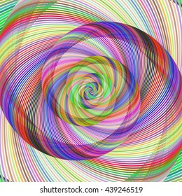 Psychedelic abstract fractal spiral design background vector