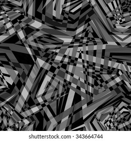 Psychedelic abstract geometric seamless pattern.