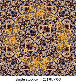 Psychedelic abstract kaleidoscope seamless pattern. Geometric mosaic ornament. Decorative design for fabric, textile print, wrapping paper, cover. Vector illustration