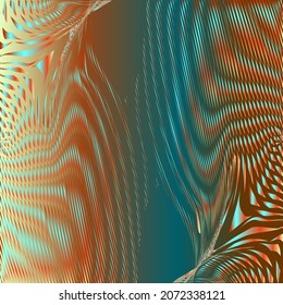 Motif psychédélique abstrait multicolore à partir de lignes déformées et de bandes ondulées. Image vectorielle multicolore dégradé avec optique, illusion pour bannière Web, carte de visite, affiche, mur, décor maison.