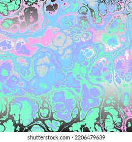 Patrón abstracto psicodélico. Brillante estilo digital Marbling