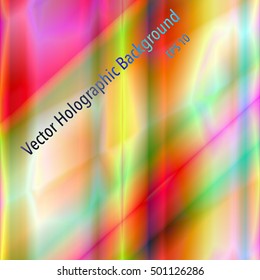 Psychedelic abstract rainbow colors wavy background. Silky glitch texture, 80s design template, neon glow holographic vector effect.