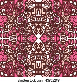 Psychedelic abstraction background, symmetric  pattern / wallpaper