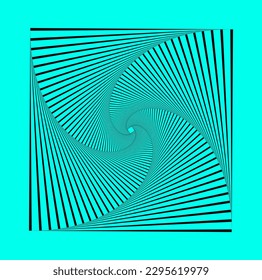 Signo de ácido psicodélico. Patrón retro surrealista con formas y líneas geométricas giradas o giradas. Trippy Groovy Whirlpool. Elementos alucinógenos de época. Resumen de ilustración de vector plano lineal