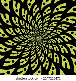 Psychedelic background. Optical expansion illusion.