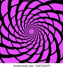 Psychedelic background. Optical expansion illusion.