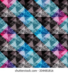 psychedelic beautiful colored polygons seamless pattern vector illustration