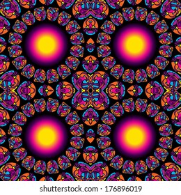 Psychedelic bird texture vector illustration