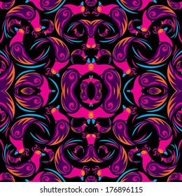 Psychedelic bird texture vector illustration