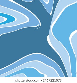 Psychedelic  blue  geometrical wavy lines.waves print background, Multicolored wallpaper graphic design. liquid marble Pattern for creating artworks and prints. seamless pattern.