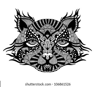 psychedelic cat head