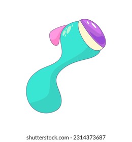 Psychedelic Character Funny Sign. Craetive trippy character cartoon graphic. Comic funny emotions. Vector illustration