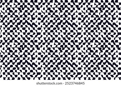 Psychedelic checkerboard or camouflage. Visually striking design featuring black white colors. Trippy geometric shapes. Optical illusions, retro art, mesmerizing visual vintage vector illustration