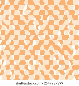 Psychedelic checkerboard or camouflage. Visually striking design featuring groovy colors. Trippy geometric shapes. Optical illusions, retro art style, mesmerizing visual vintage vector illustration