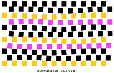 Psychedelic checkerboard pattern. Visually striking design featuring contrast black white colors and trippy geometric shapes. Optical illusions and retro art, mesmerizing visual vector illustration