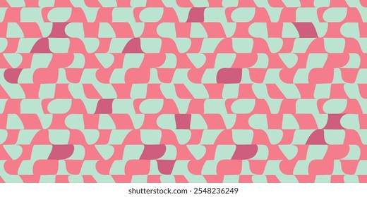 Psychedelic checkerboard pattern. Visually striking design featuring pastel colors and trippy geometric shapes groovy style. Optical illusions retro art, graphic mesmerizing visual vector illustration