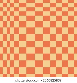 Psychedelic checkerboard pattern. Visually striking design featuring pastel colors and trippy geometric shapes groovy style. Optical illusions retro art, graphic mesmerizing visual vector illustration