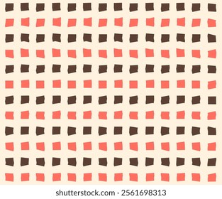 Psychedelic checkerboard pattern. Visually striking design featuring pastel colors and trippy geometric shapes groovy style. Optical illusions retro art, graphic mesmerizing visual vector illustration