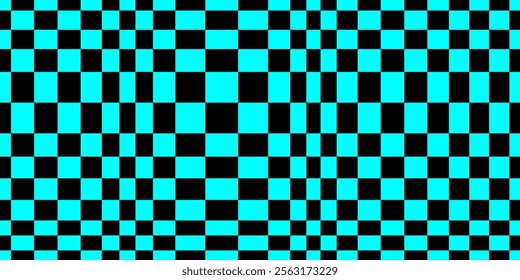 Psychedelic checkerboard pattern. Visually striking design featuring contrast black white colors and trippy geometric shapes. Optical illusions and retro art, mesmerizing visual vector illustration